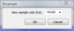 Change Sample Rates in Audacity