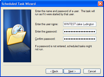 set Windows account password