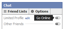how to turn  facebook chat on