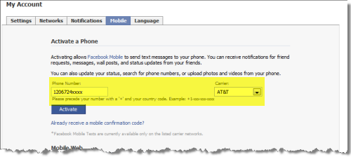 how to send facebook message to mobile phone