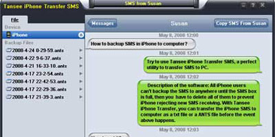Copy iPhone text messages