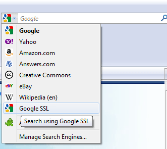 Google SSL secure search