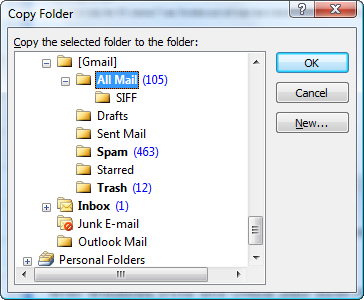 Outlook Copy Folder To