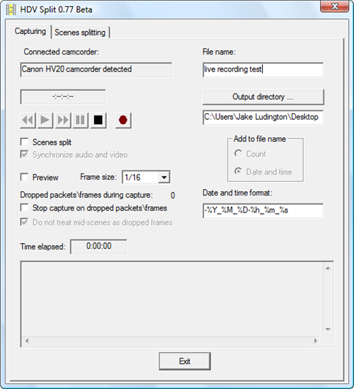 Launch HDVSplit and configure a few settings before you begin