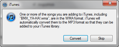 Convert WMA to MP3 with iTunes