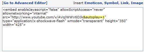 Autoplay YouTube video