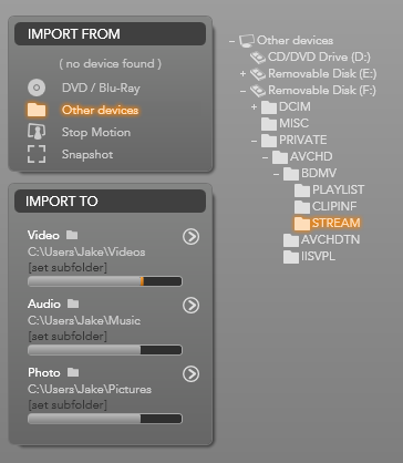 Pinnacle Studio Import AVCHD