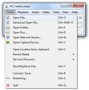 Open a video in VLC Player