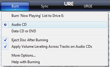 Burn an audio CD with Windows Media Player 11