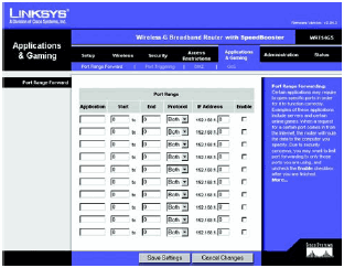 Router configuration screen