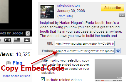 Copy YouTube Code