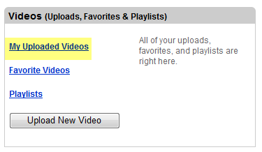 YouTube my uploaded videos